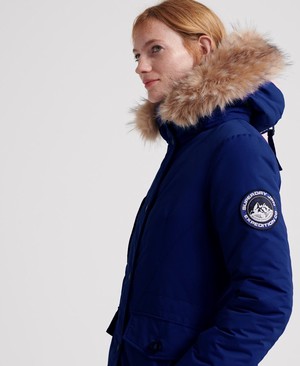 Superdry Ashley Everest Parka Női Kabát Kék | PVJRA7928